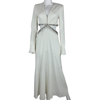A.L.C. Embellished White Trina Dress Size 8
