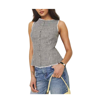Reformation Gingham Multicolor Amela Blouse Size 4