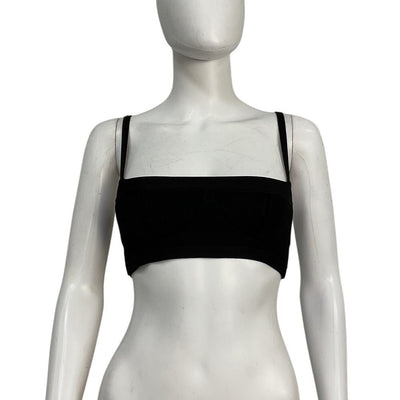 Haight Ribbed Black Corset Top Size M