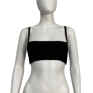 Haight Ribbed Black Corset Top Size M