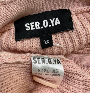Ser.o.ya Ribbed Pink Amanda Sweater Dress Size XS