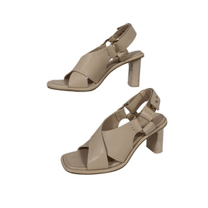 Ulla Johnson Strappy Chalk Filippa Heeled Sandals Size 7 US / 37 EU