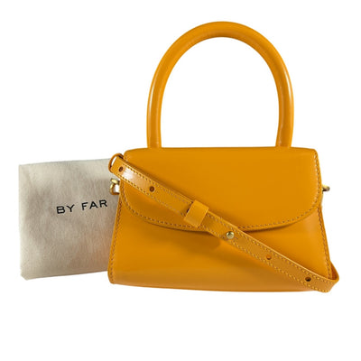 By Far Glossy Sunflower Mini Top Handle Bag