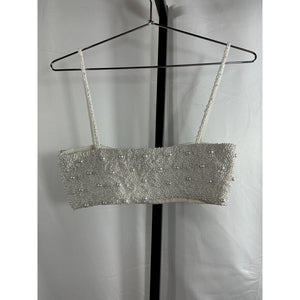 Retrofête 'Nikos' White Polyester Top Size XS