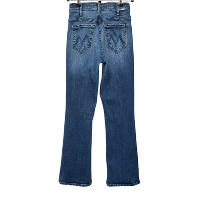 Mother Classic Blue Lil Hustler Ankle Fray Denim Jeans Size 23