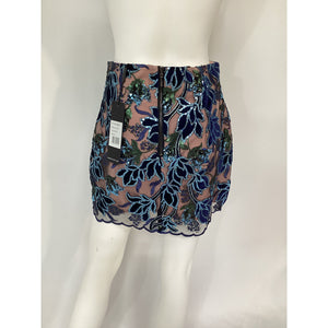 Elliatt 'Josie' Bllack Sequin Embllished  Velvet Flower Skirt Size S - NWT