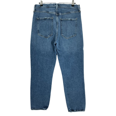 Agolde High Rise Straight Crop Blue Riley Denim Jeans Size 31