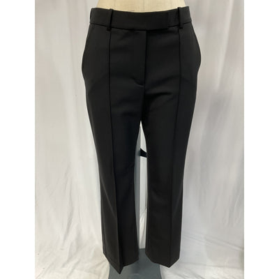 Helmut Lang 'Pin' Black Tucked Stovepipe Wool Pants Size 6
