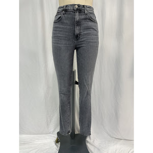 Slvrlake 'Beatnik' Black Cotton High Rise Slim Jean Size 26