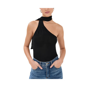 Reformation 'Sophie' Black Nylon Knit Top Size S