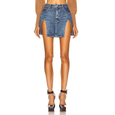 Grlfrnd Classic North Beach Jasmine Mini Skirt Size 24 NWT