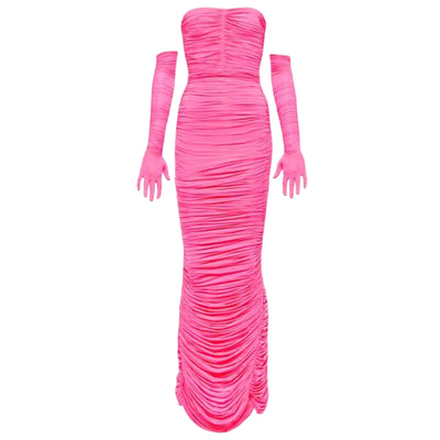 Alex Perry Ruched Pink Haynes Gown Size 10