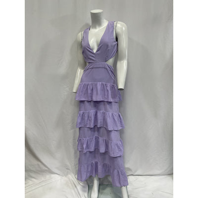 Line & Dot 'Christy' Purple Cut Out Maxi Dress Size XS