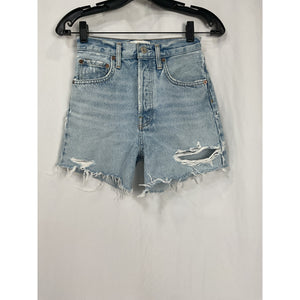 Agolde 'Dee' Blue Cotton High Rise Denim Jean Shorts Size 23