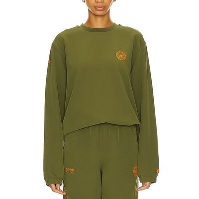 7 Days Active Performance Pesto Tech Crewneck Sweatshirt Size L NWT
