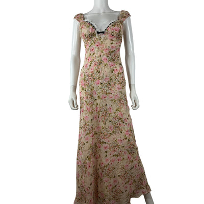 For Love & Lemons Romantic Multicolor Emmaline Maxi Dress Size XXS