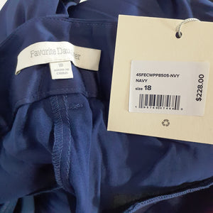 Favorite Daughter Tailored Navy Favorite Size 18 Trousers NWT
