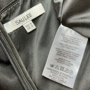 Sau Lee Satin Black Genevie Gown Size 4