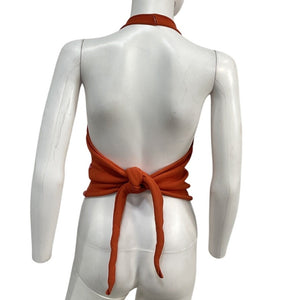 Misa Los Angeles Jacquard Orange Hali Top Tank Size XXS