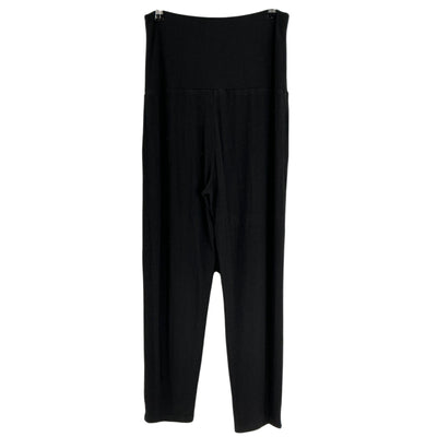 Hatch Ribbed Black Over Under Lounge Pants Size 2
