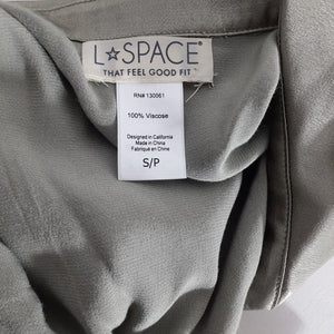 L*space Satin Olive Gwen Wrap Size S Blouse