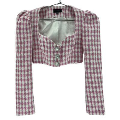 Majorelle Tweed Pink Natalie Crop Top Size XXS