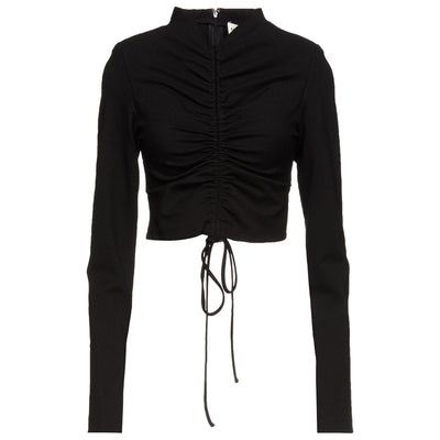 Nicholas Ruched Black Fleur Top Size Us 8