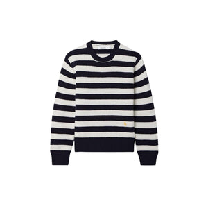 Sporty & Rich Striped White Wool Sweater Size S