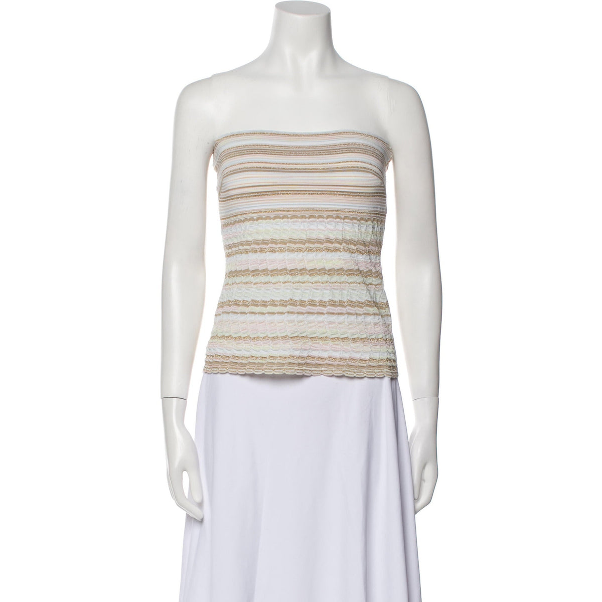 M Missoni Striped Multicolor Strapless Top Size 8