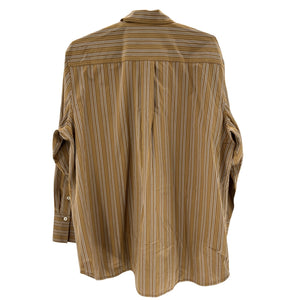 Toteme Brown Cotton Loose Stripe Shirt Size 36