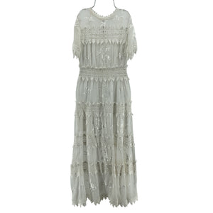 Tularosa Embroidered White Emmeline Dress Size XS