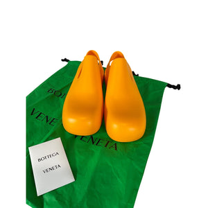 Bottega Veneta Bold Orange Puddle Mules Size US 8 / EU 38