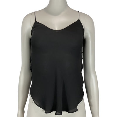 Nili Lotan Silk Crepe De Chine Black Isabella Camisole Size XS