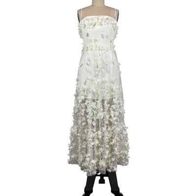 Neiman Marcus Floral Off-White Audrey Pim Dress Size X-Small NWT