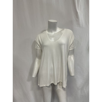 Hatch 'The Perfect Vee' White V Neck Short Sleeve Maternity Top Size 0