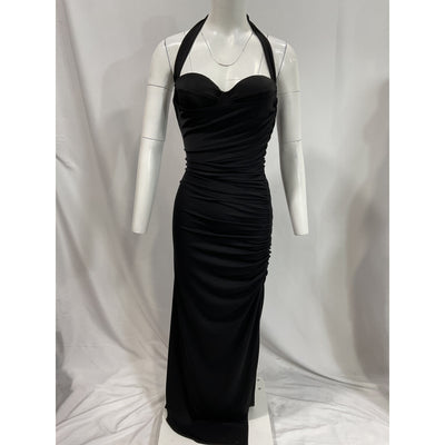 Lpa 'Naima' Black Ruched Maxi Dress Size M