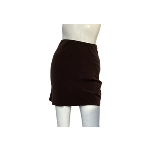 Anemos Sleek Espresso Mini Skirt Size XS