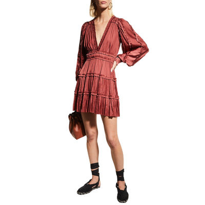 Ulla Johnson Ruffled Desert Rose Amara Dress Size 4