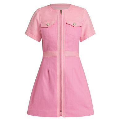 Cinq à Sept Denim Pink Layla Minidress Size 12