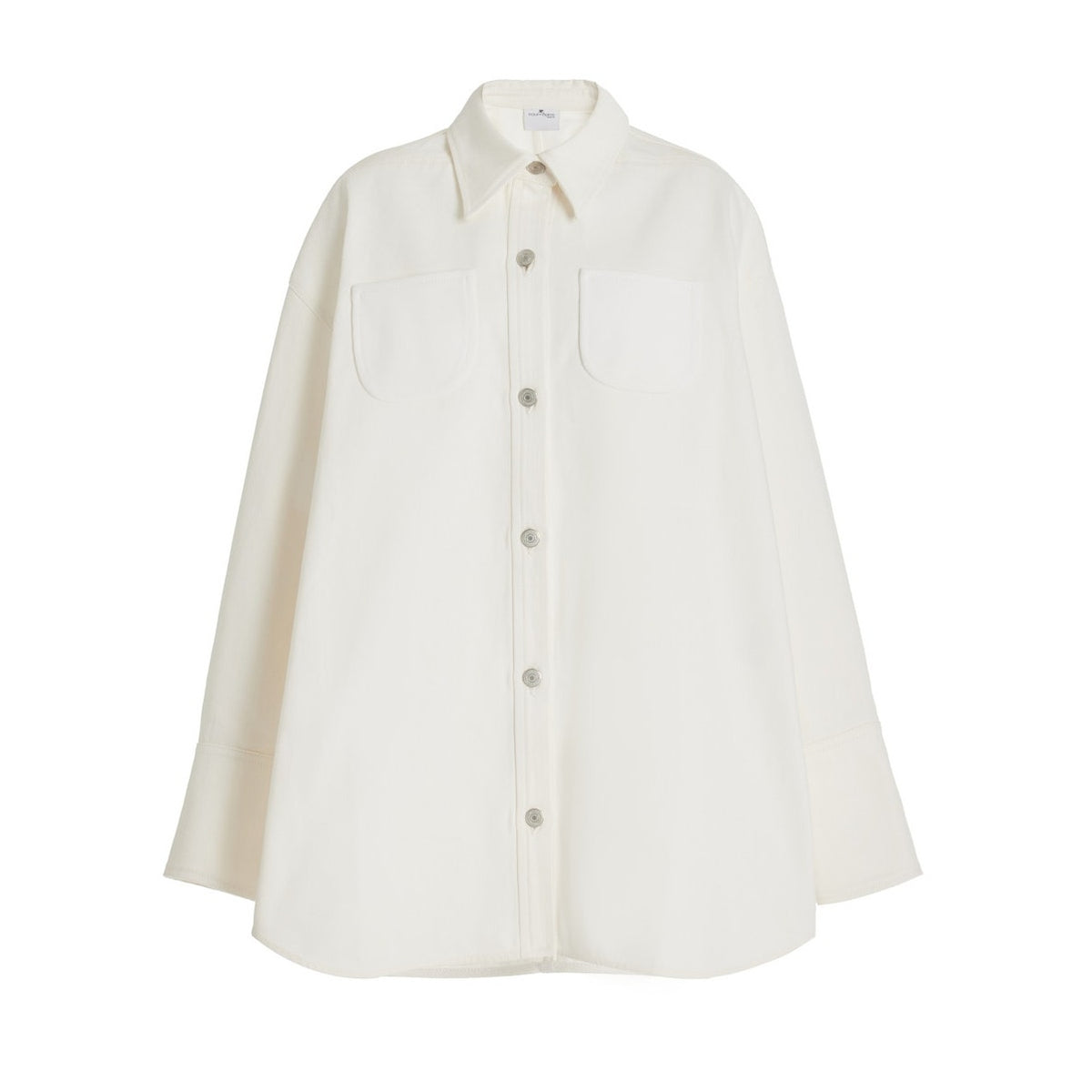 Courrèges Oversized Ivory Denim Shirt Size M