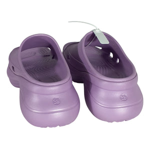 Balenciaga Platform Lilac Pool Crocs Slides Size 9 US / FR 39 NWT