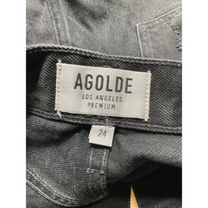 Agolde Distressed Black Dee Shorts Size 24