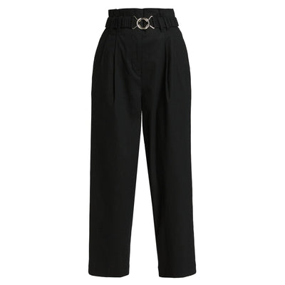 Derek Lam 'Atto' Black Belted Paperbag Pants Size 6