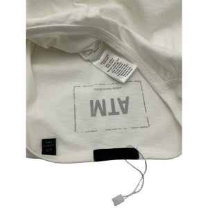 Atm Anthony Thomas Melillo Classic White Jersey Twisted Hem Top Size S