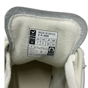 Veja Suede Trimmed White V-12 Sneakers Size 7