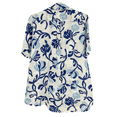 Faithfull The Brand Printed Blue Charlita Shirt Size 6