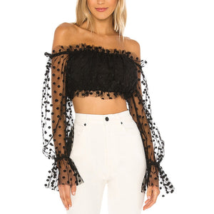 Majorelle Sheer Black Baby Bye Bye Size S Blouse