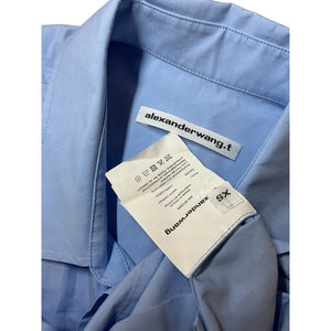Alexander Wang Oversized Blue Chambray Button Down Shirt Size XS