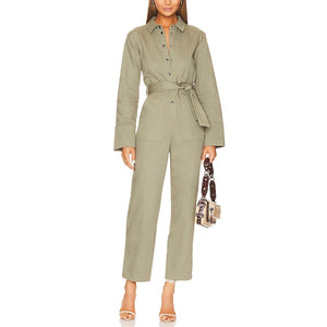 Tularosa 'Tommy' Green Cotton Jumpsuit Size S