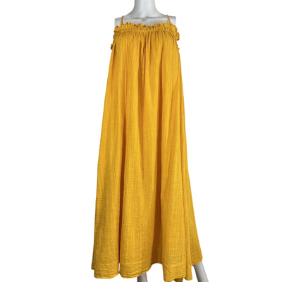 Apiece Apart Organic Yellow Pina Maxi Dress Size M